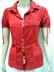 Designer Bluse von Elisa Cavaletti in der Farbe rot